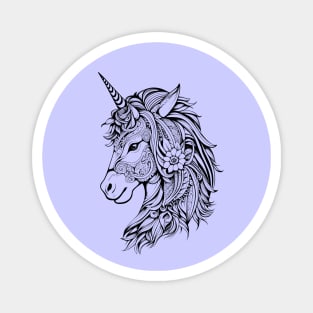 Unicorn line art illustration Magnet